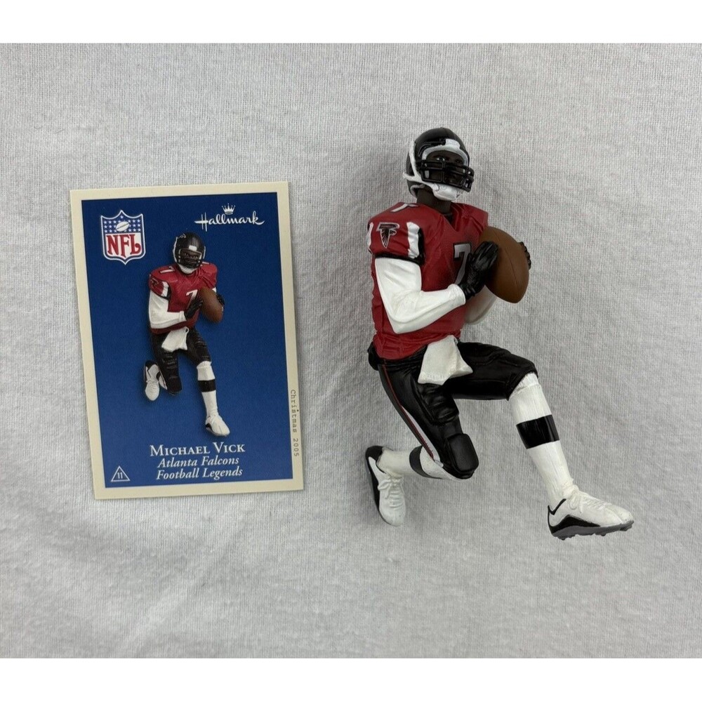 Michael Vick #7 Atlanta Falcons NFL Christmas Ornament Hallmark 2005 Collector